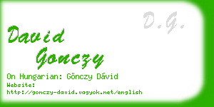 david gonczy business card